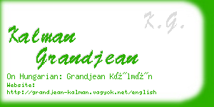 kalman grandjean business card